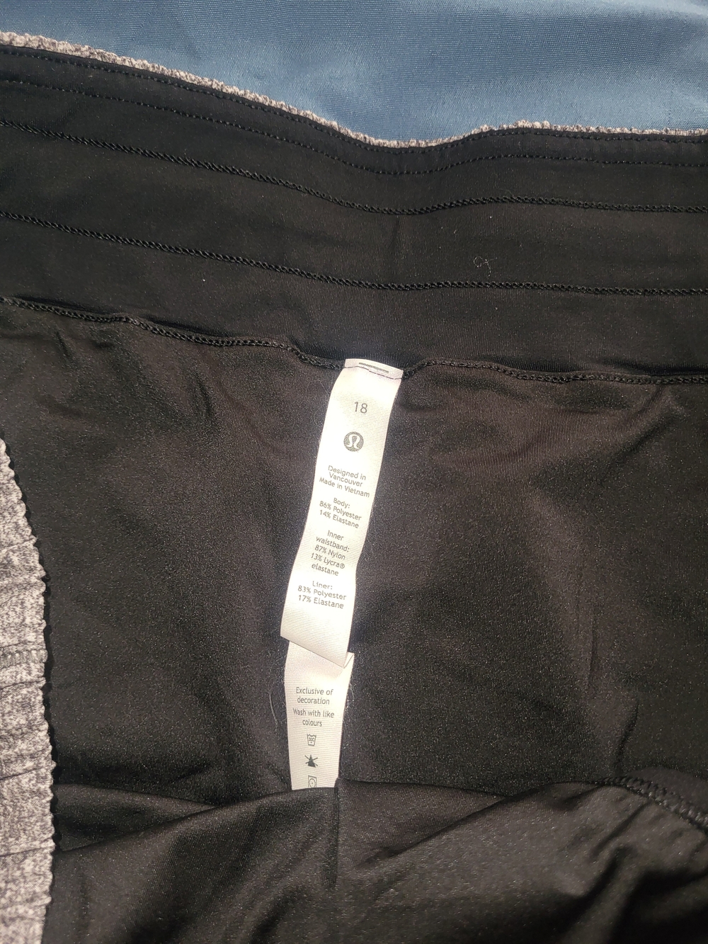 lululemon athletica Gray Track That MR Shorts~5' Inseam~Size 18. - Picture 9 of 15
